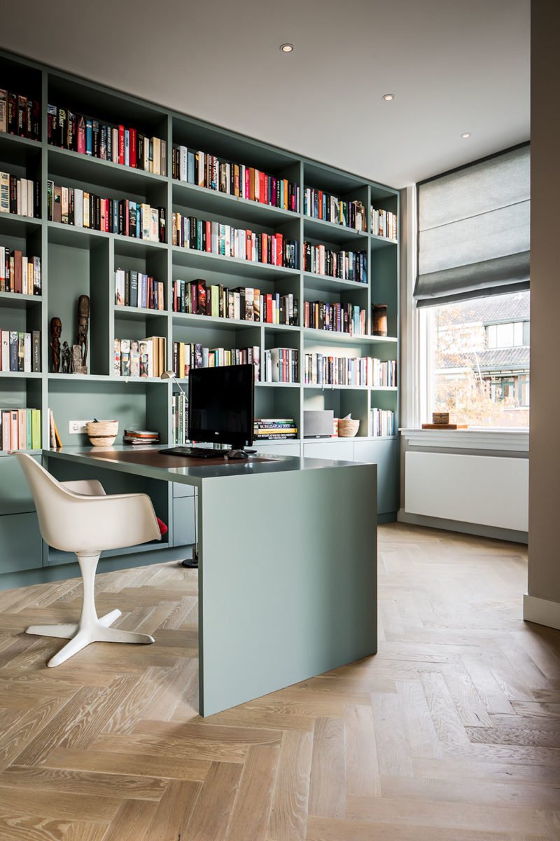 dutch interior design cyan desk office table