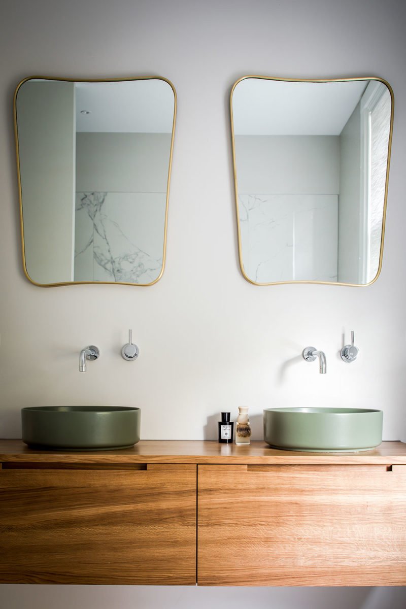 dutch interior design bathroom marble gold mirror